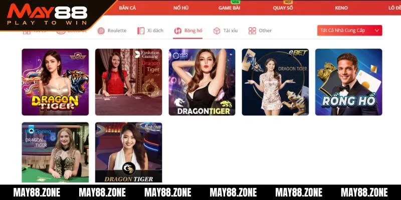 DG casino MAY88 | Sảnh game đẳng cấp, sang trọng nhất 2024 3 Rồng Hổ - DG Casino